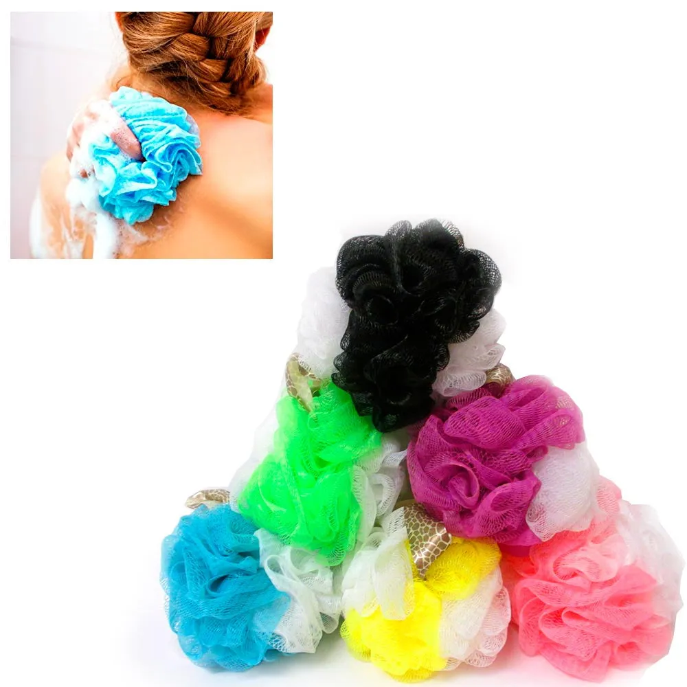 2 Exfoliating Mesh Sponge Bath Stimulating Shower Cleansing Loofah Body Scrubber