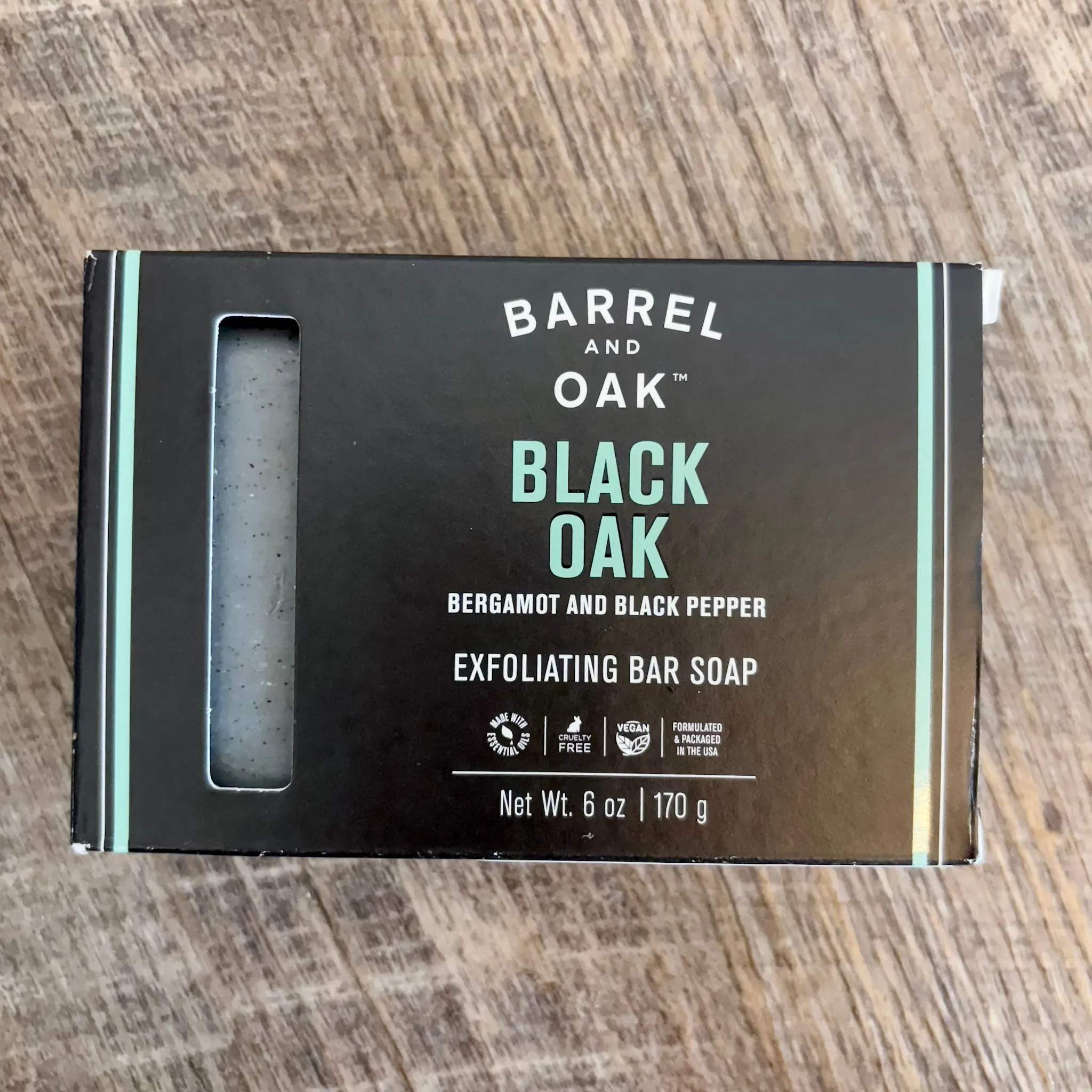 Barrel and Oak Exfoliating Bar Soap - Black Oak