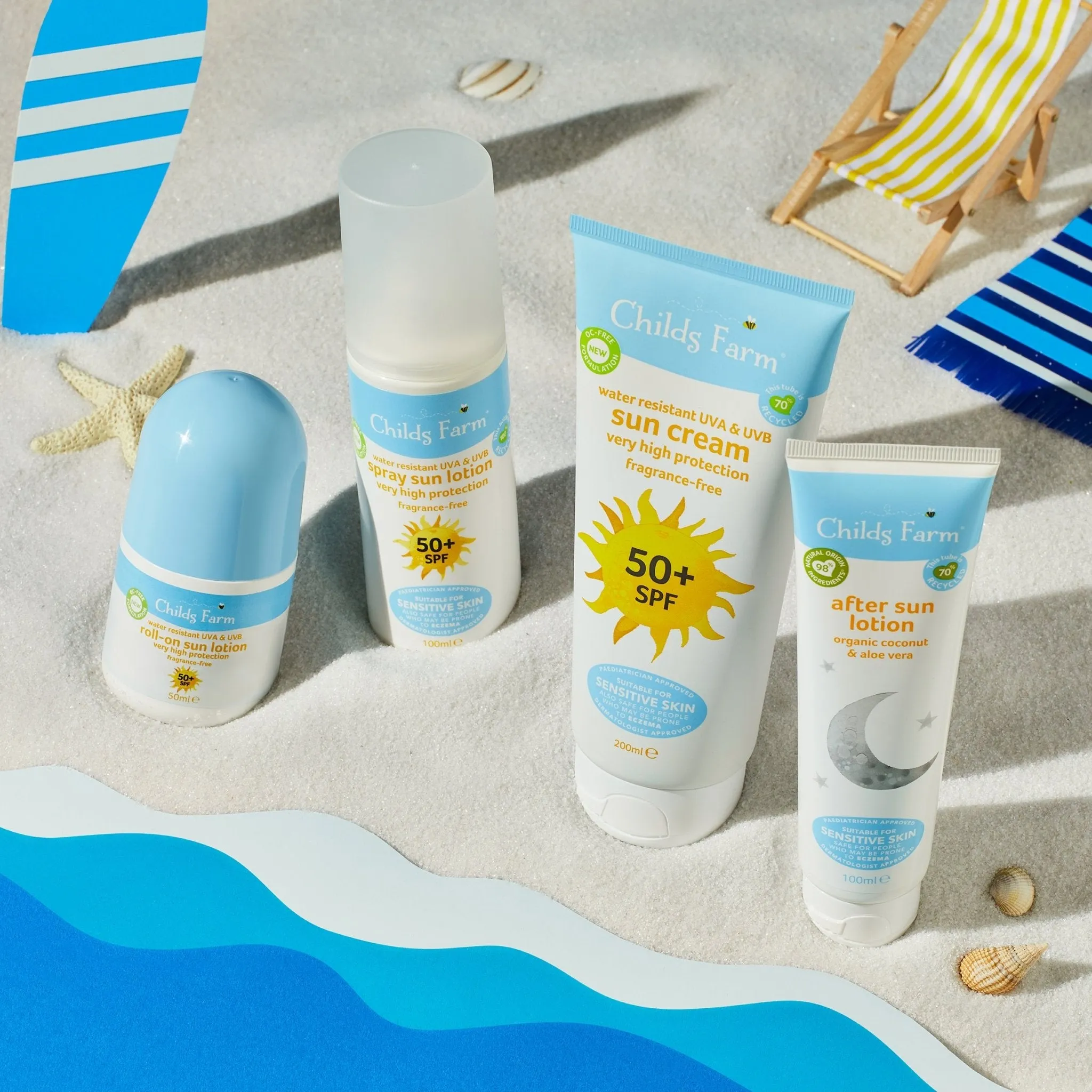 Childs Farm 50  SPF sun lotion spray fragrance-free