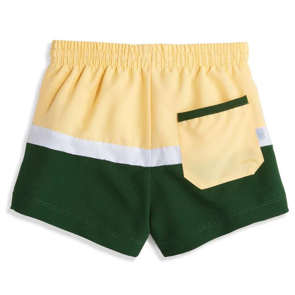 Colorblock Bayshore Swim Trunk -- Lemon/Hunter