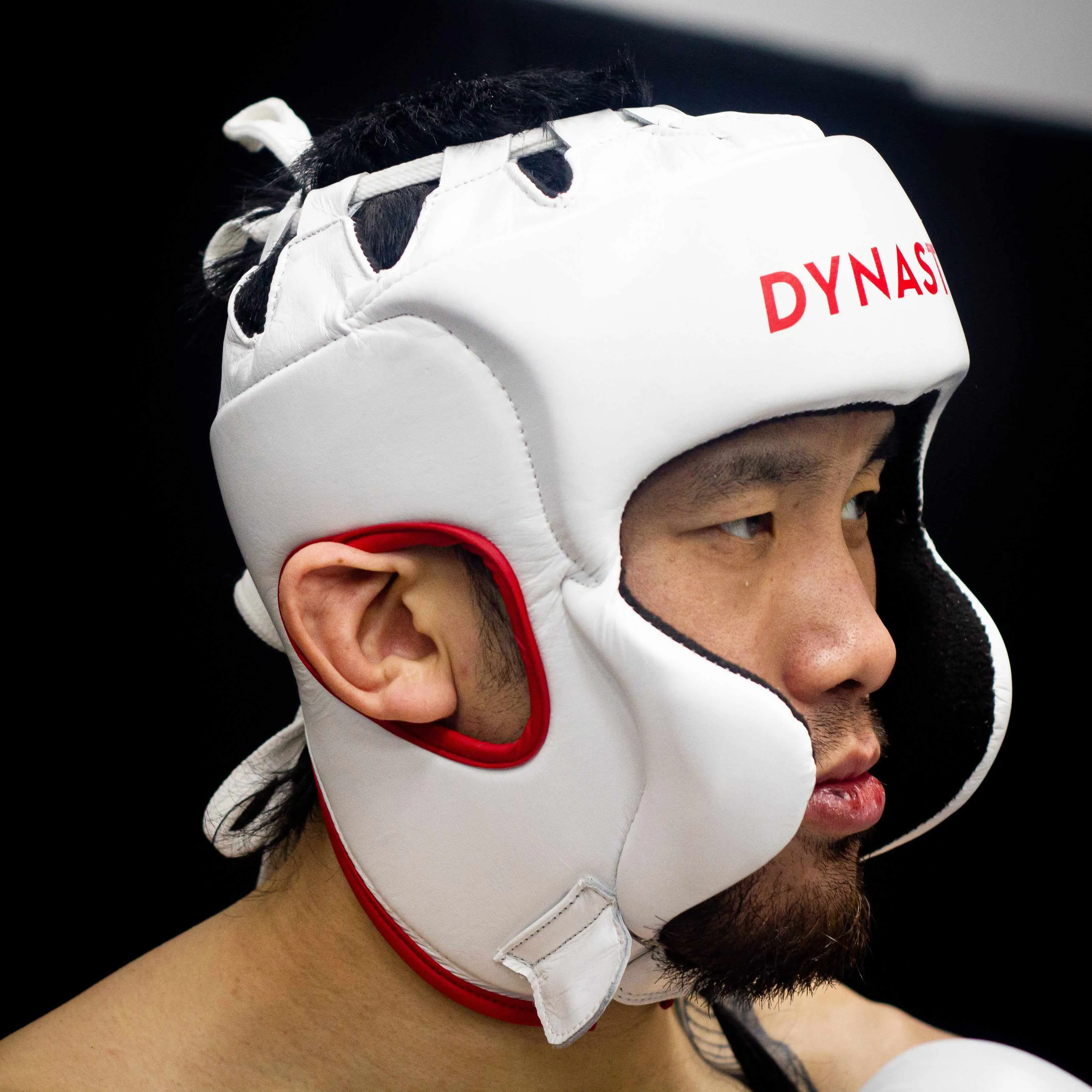 Dynasty Ultralight Pro MMA Headgear (White / Red)