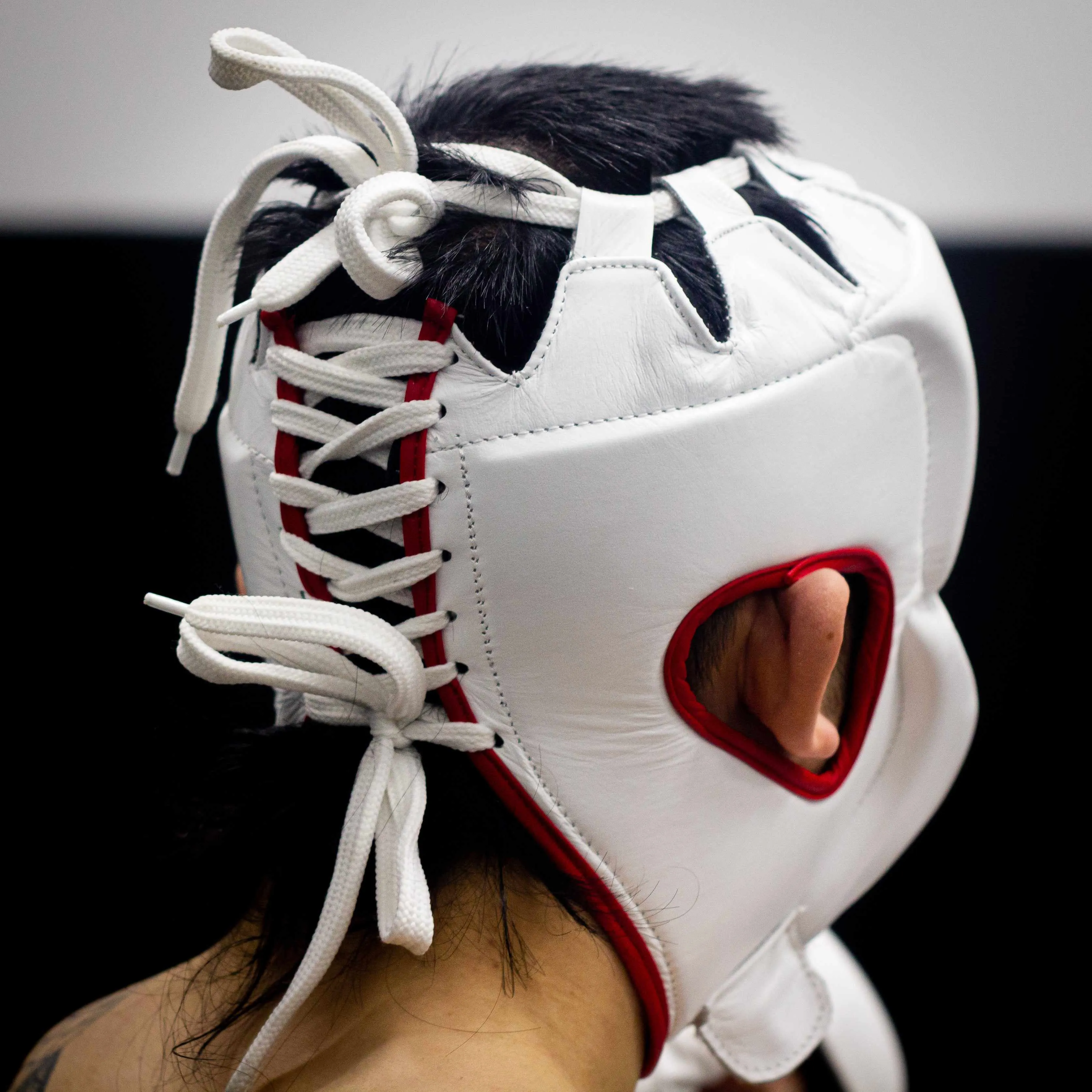 Dynasty Ultralight Pro MMA Headgear (White / Red)
