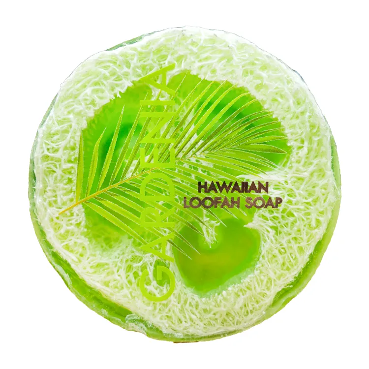 Gardenia Sea Salt & Kukui Exfoliating Loofah Soap