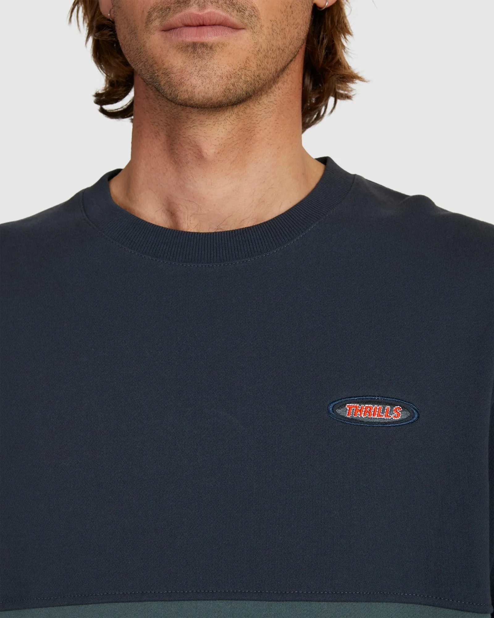 MENS KNOWLEDGE OVERSIZED PANEL CREW