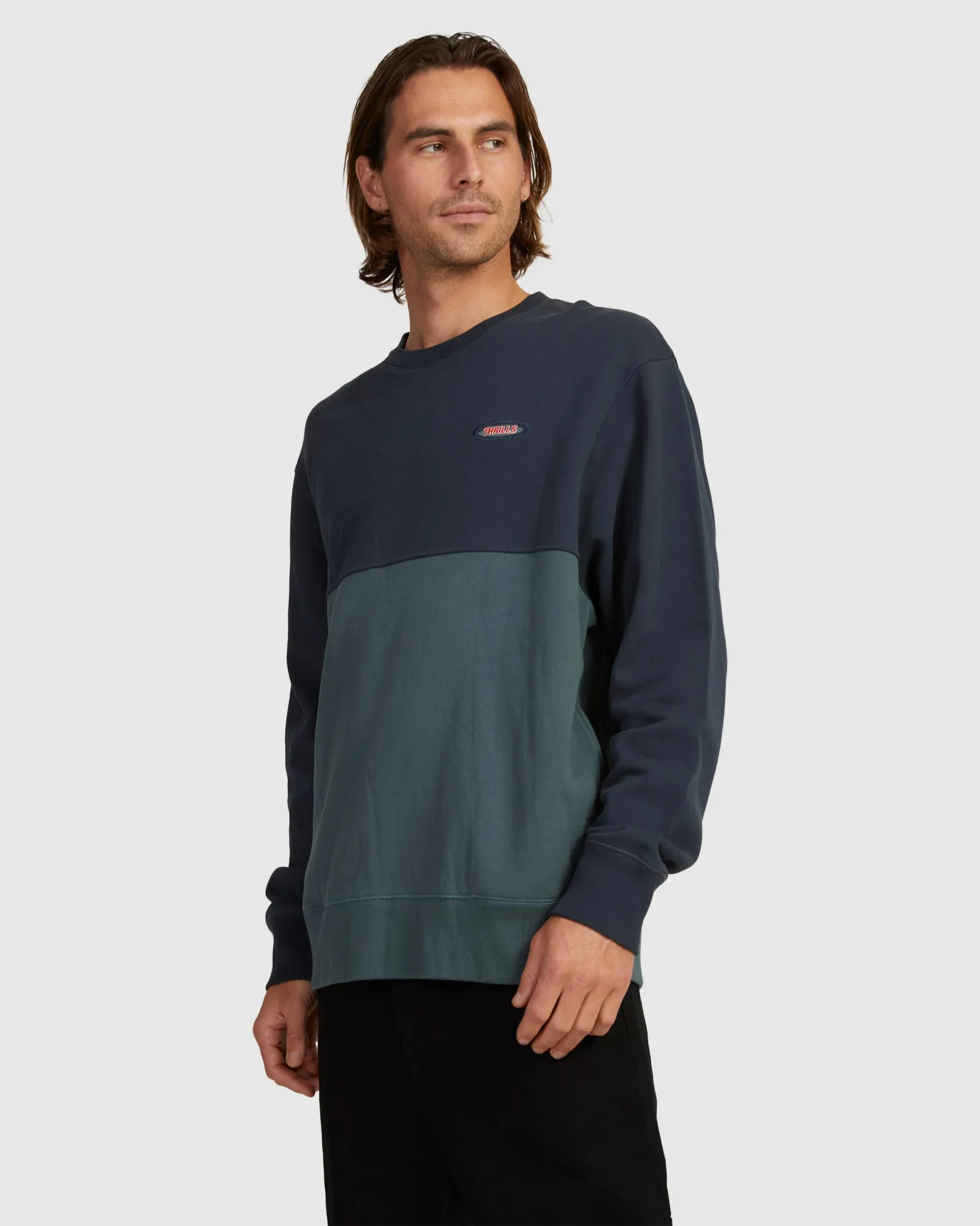 MENS KNOWLEDGE OVERSIZED PANEL CREW
